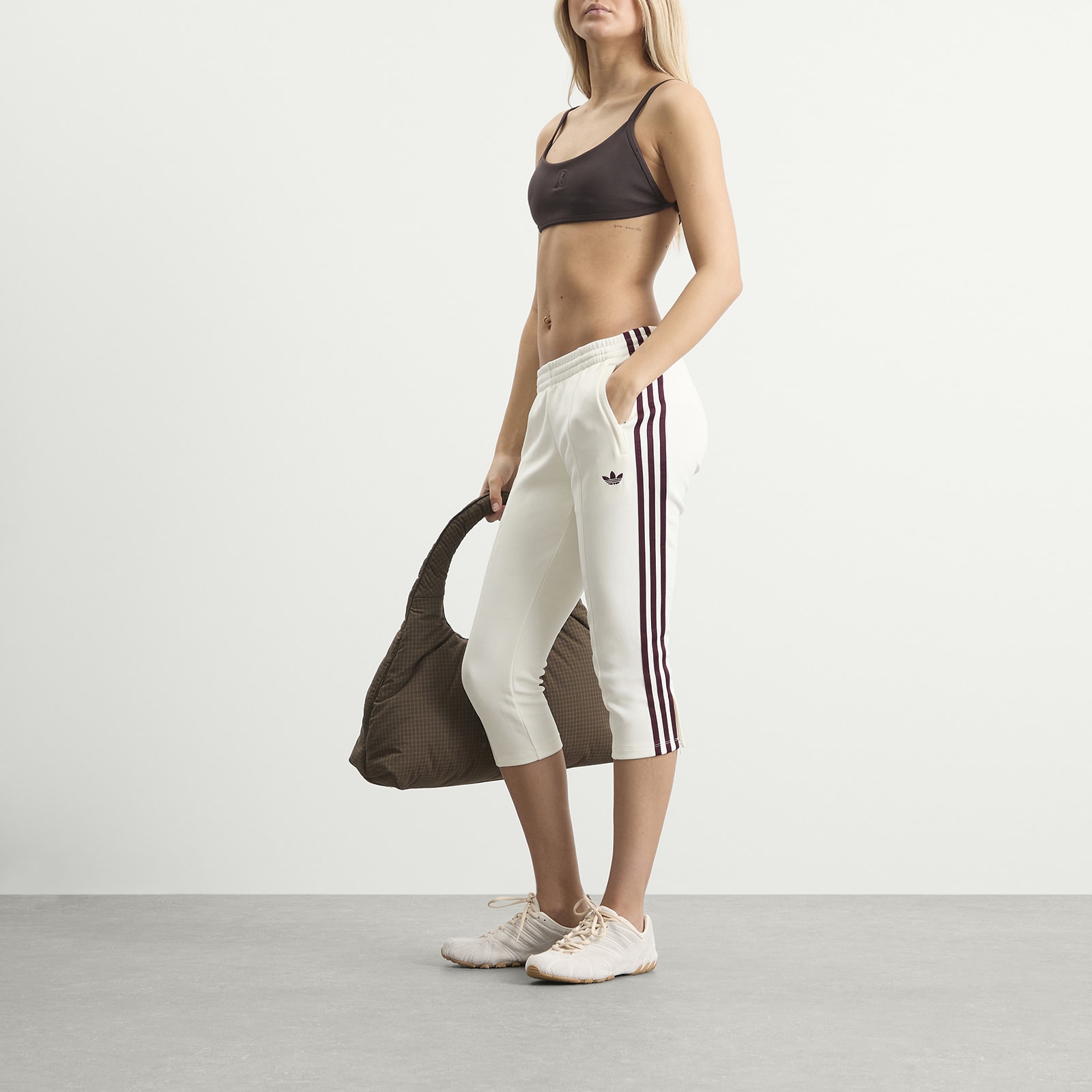 Women's Capri Trackpants in Off White