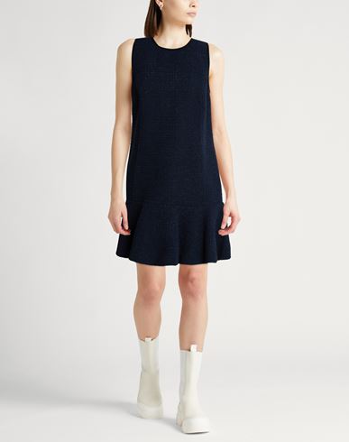 Woman Mini dress Navy Size 6 Polyester, Cotton, Acrylic, Metal fiber, Wool