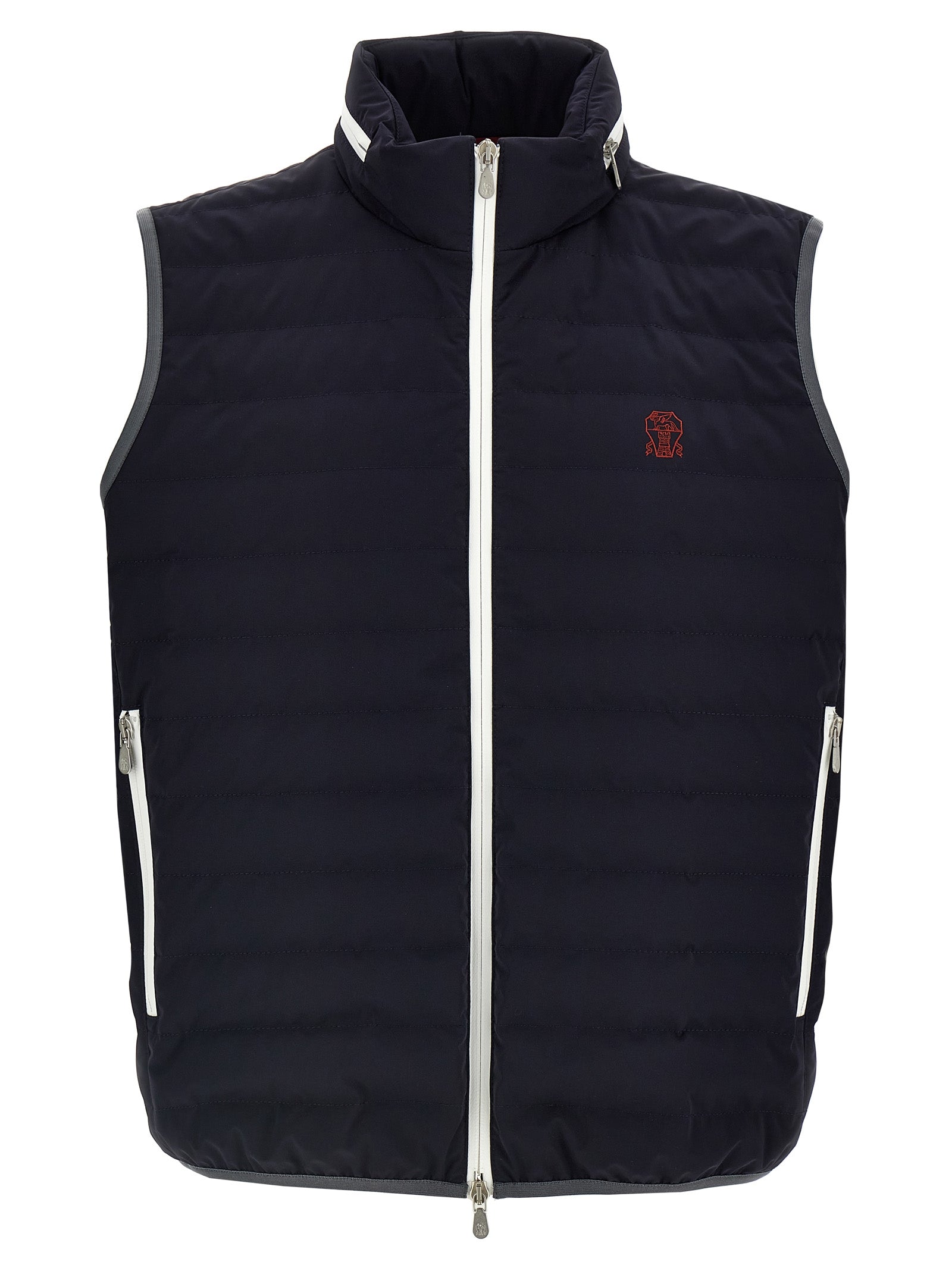 Water-Repellent Down Vest — Navy