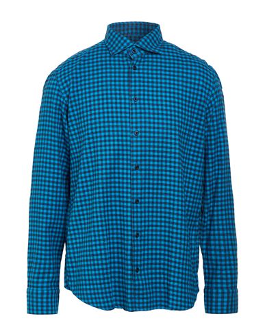 Man Shirt Azure Size 15 ½ Cotton