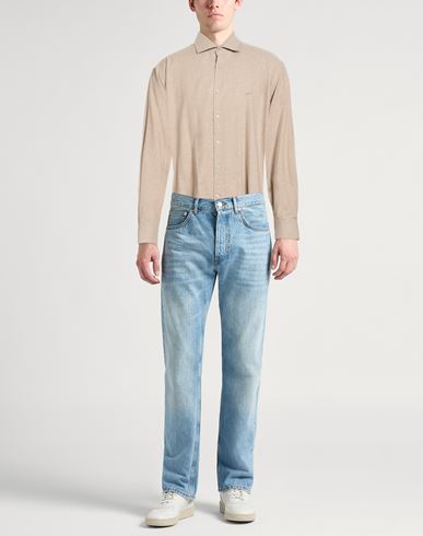 Man Shirt Taupe Size 18 Cotton