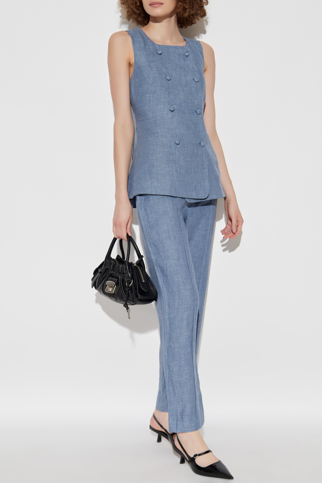 Linen Trousers ‘Thea’, Women's, Blue
