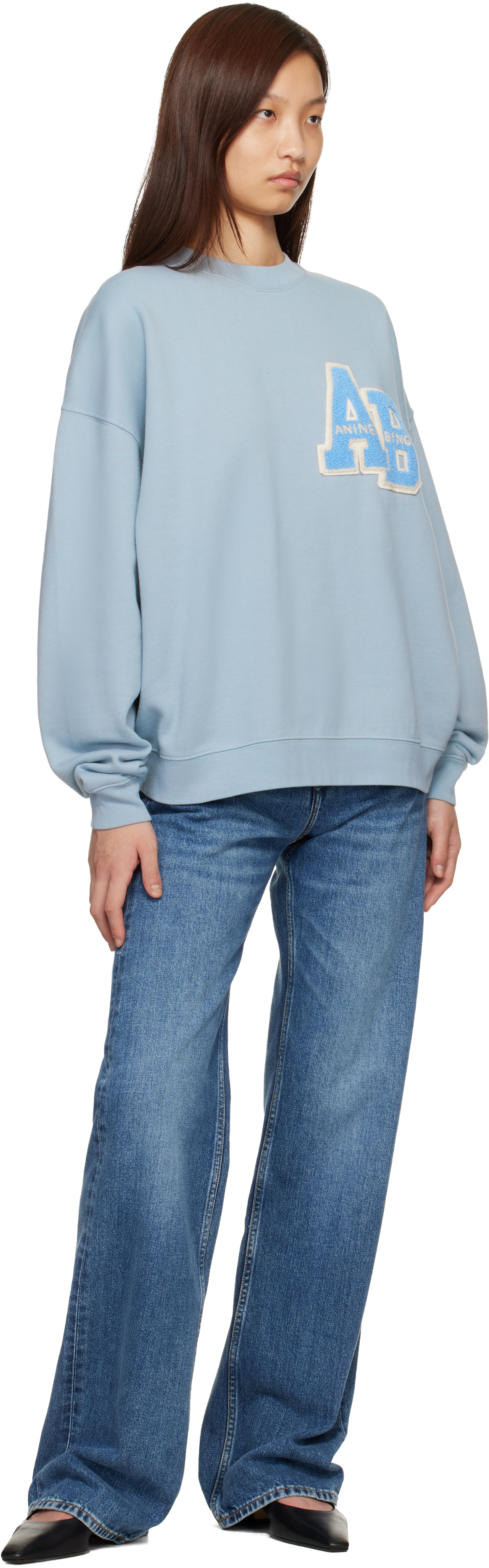Blue Miles Oversized Letterman Sweatshirt