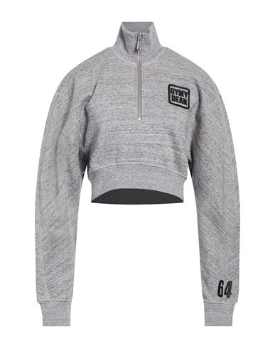 Woman Sweatshirt Grey Size M Cotton