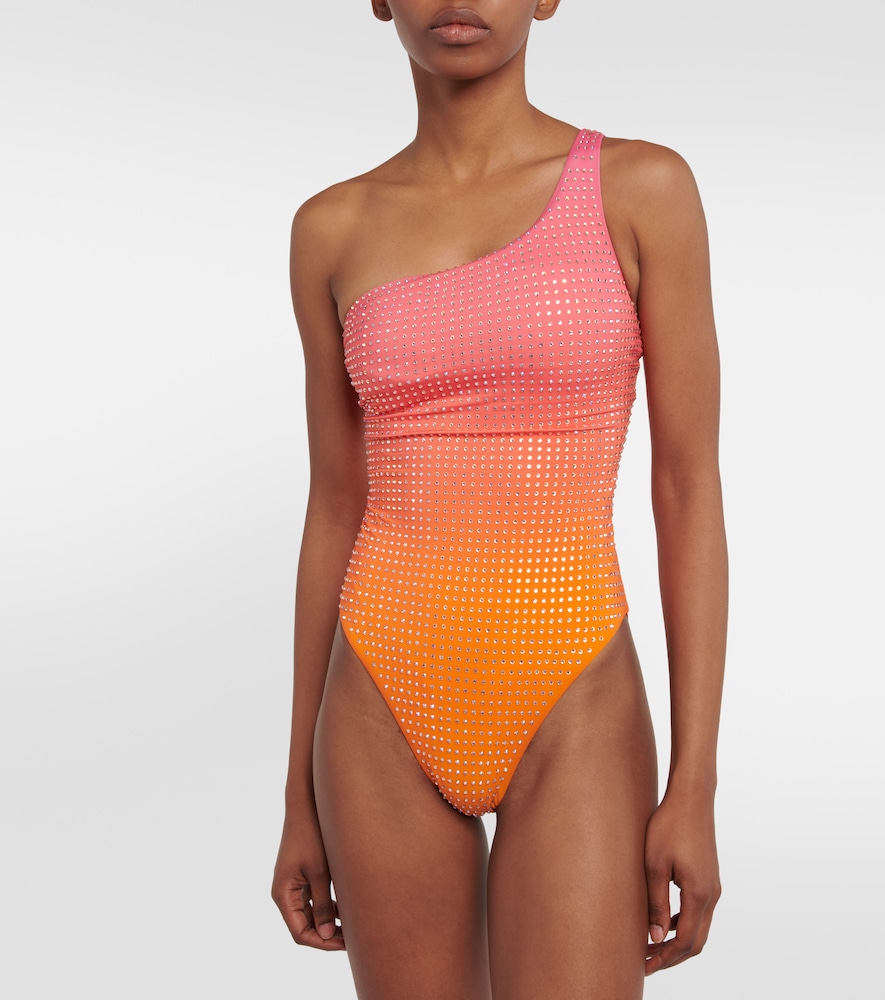 Self-Portrait Crystal-embellished swimsuit