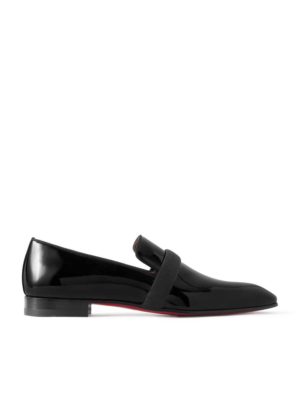 Dandydeco Grosgrain-Trimmed Patent-Leather Loafers
