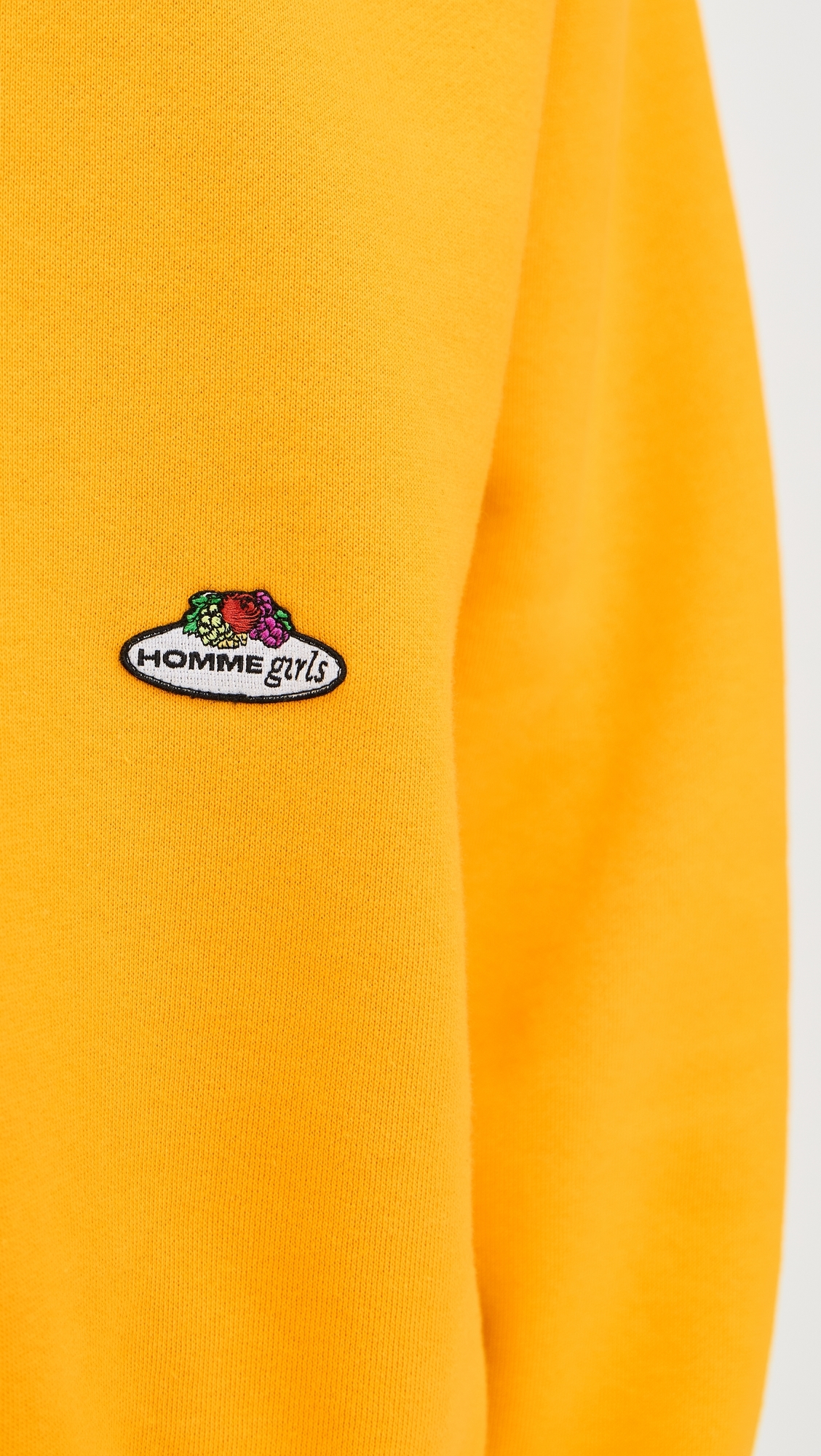 Homme Girls x Fruit of the Loom Crew Neck Sweatshirt Yellow