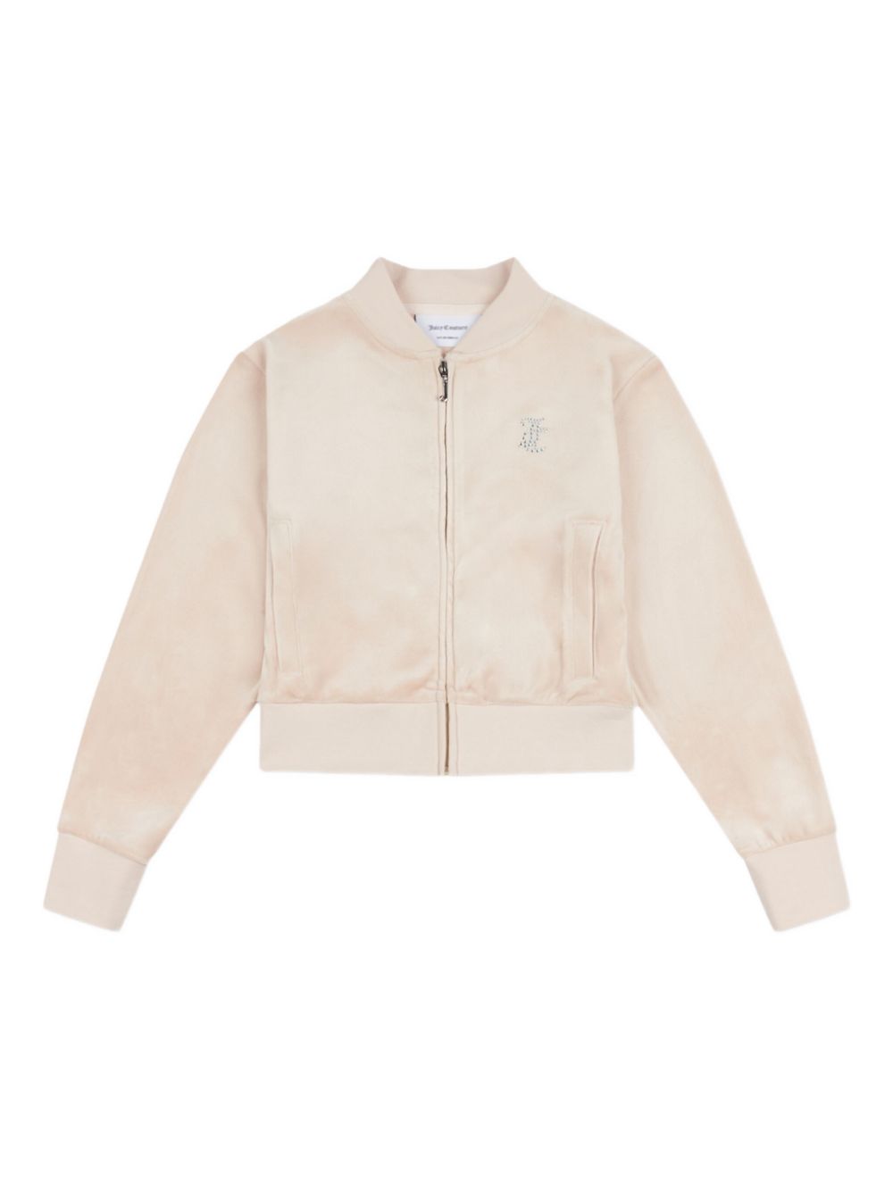 Juicy Couture Kids rhinestone-embellished zip-up sweatshirt - Neutrals