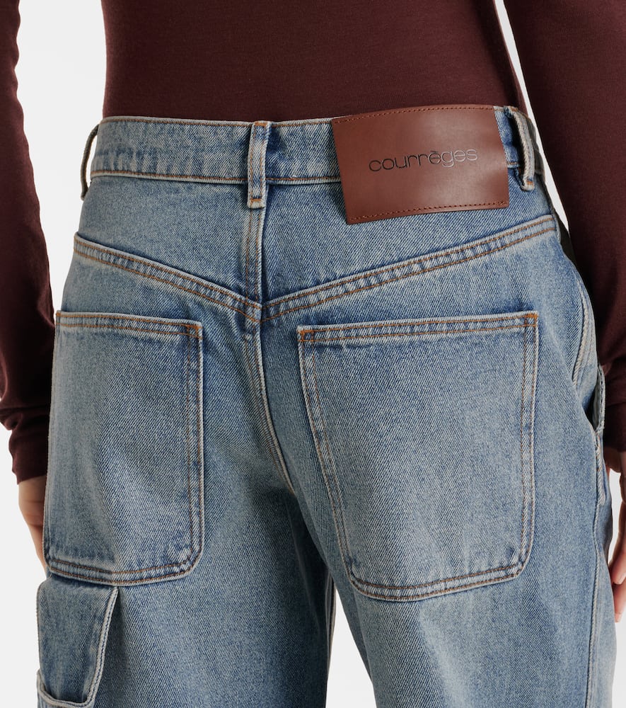 Courrèges Logo wide-leg jeans