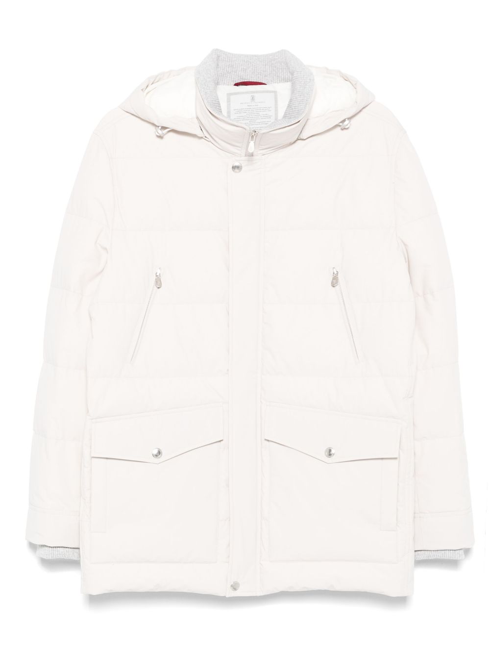 Hooded puffer jacket - Neutrals