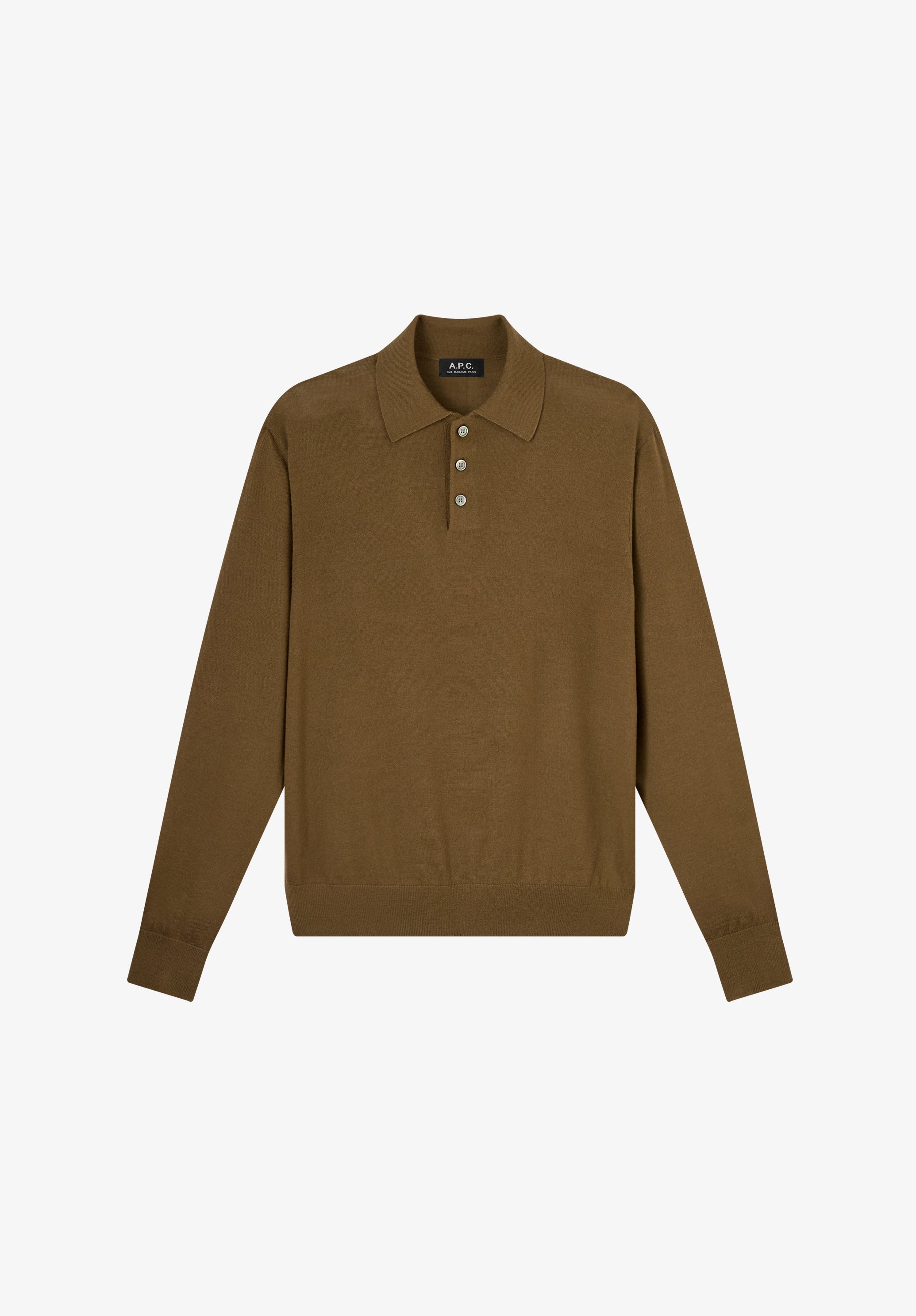 A. P.C. Men's Wool polo shirt JAA - Khaki green