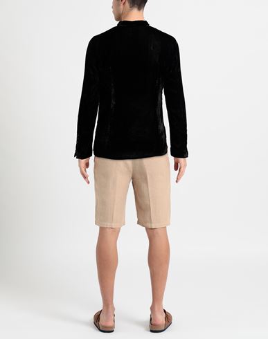 Man Shirt Black Size 38 Rayon, Polyester