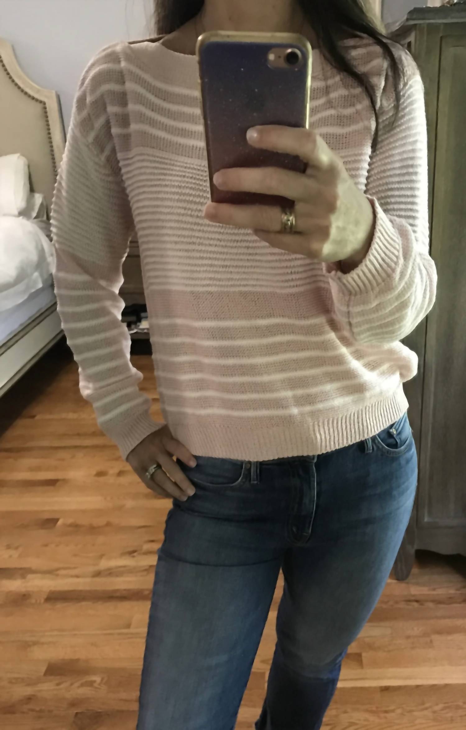 Santorini Sweater In Seashell/chalk