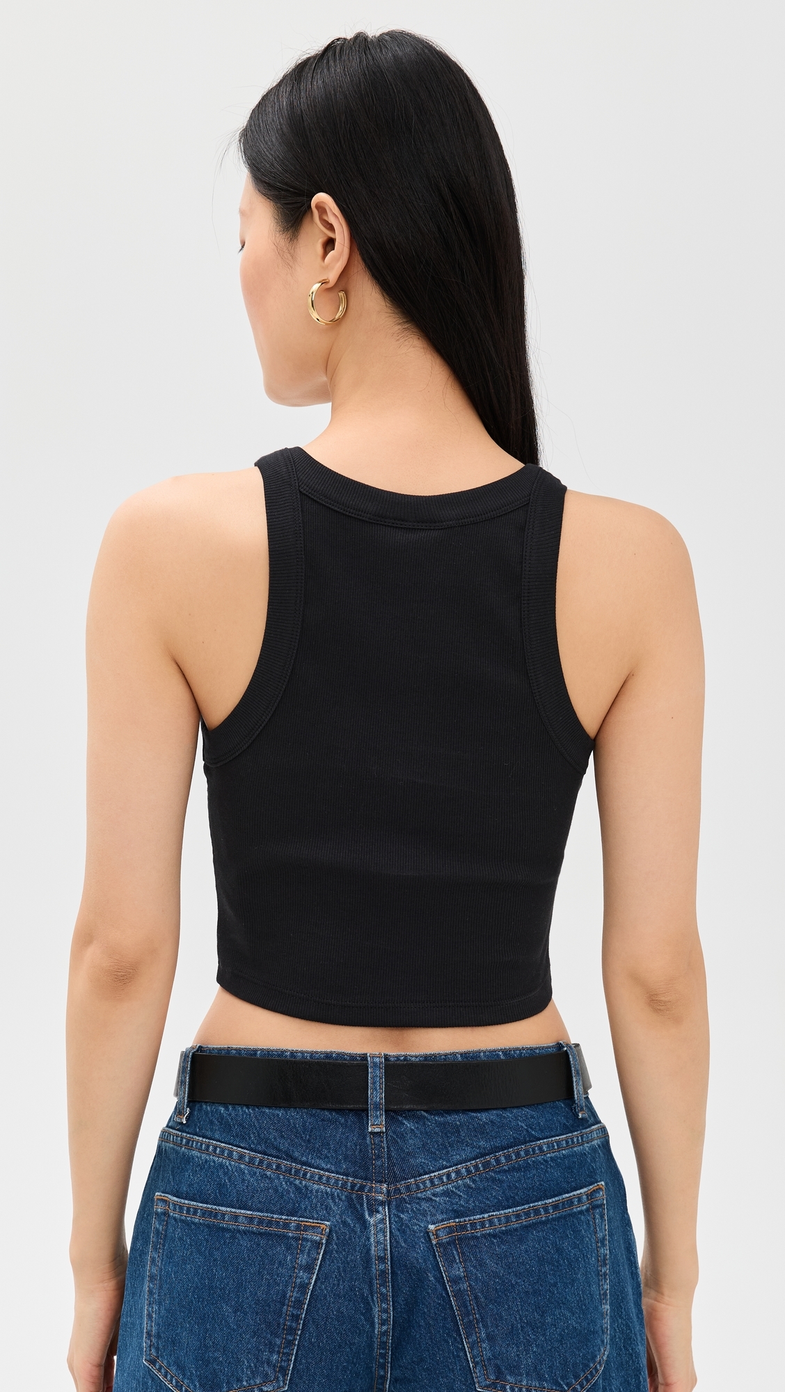 Tasha Cropped Tank Black