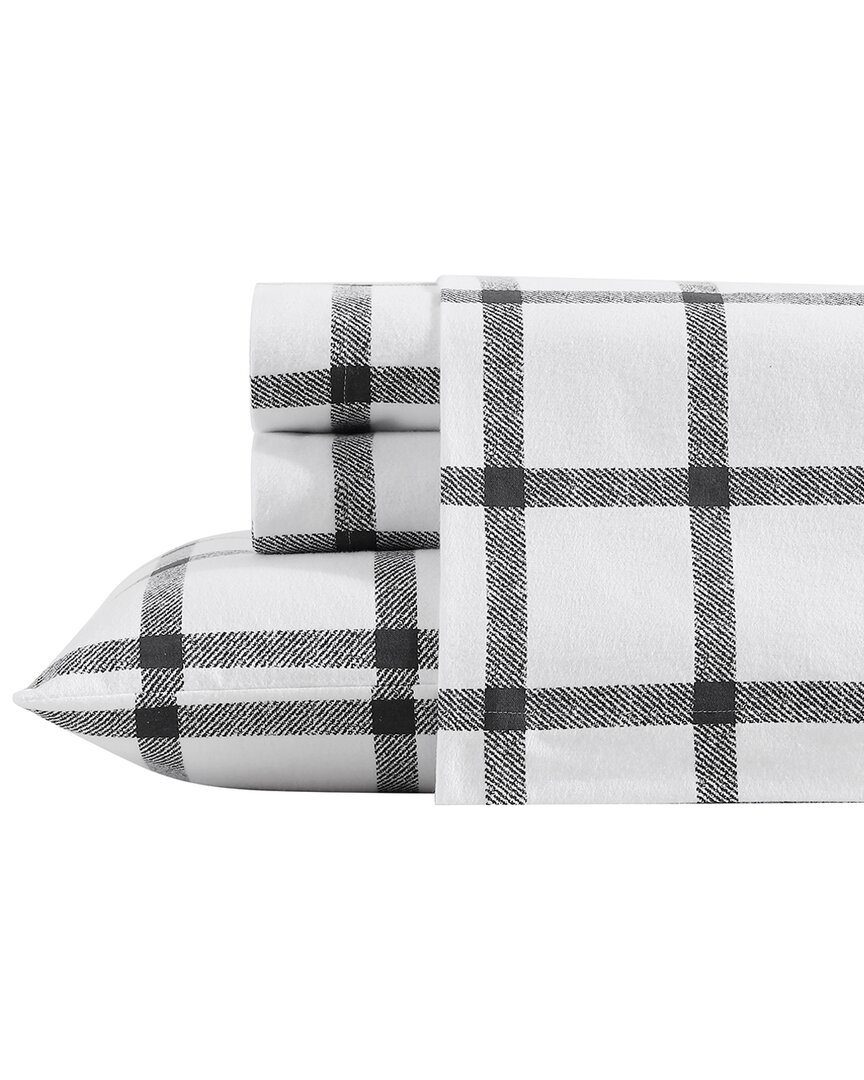 Bunkhouse Plaid 100% Cotton Flannel Sheet Set, Brown