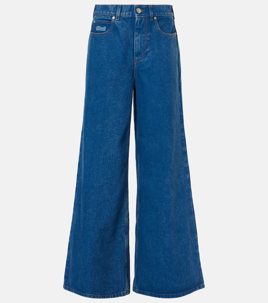 Logo wide-leg jeans