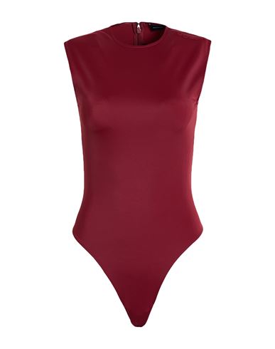 Woman Bodysuit Burgundy Size 2 Polyamide, Elastane