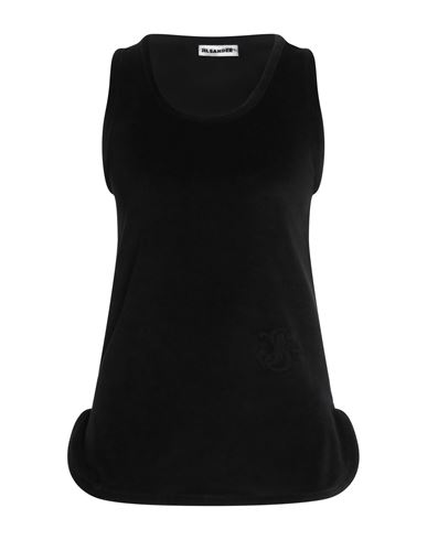 Woman Tank top Black Size L Cotton, Polyester