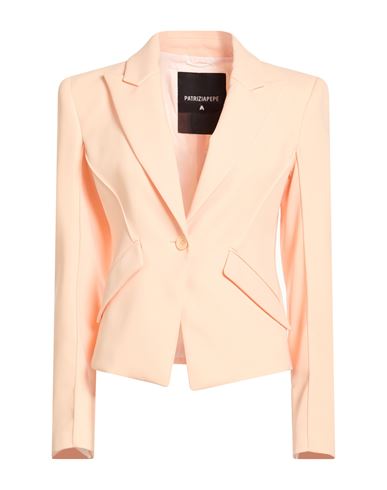 Woman Blazer Apricot Size 6 Polyester, Elastane