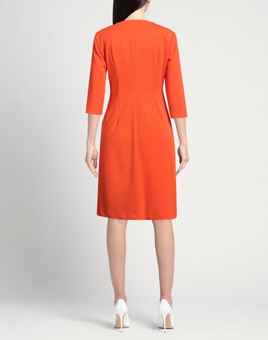 Woman Midi dress Orange Size XL Polyester, Elastane