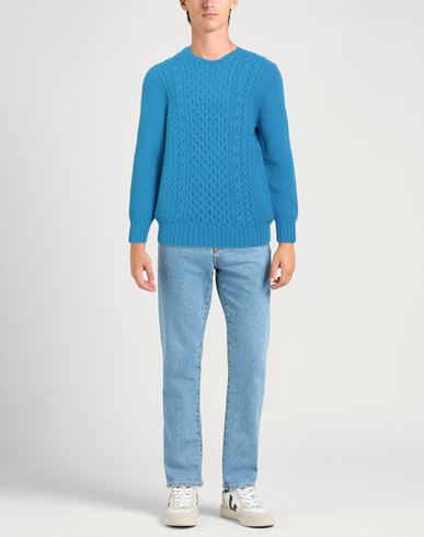 Man Sweater Azure Size 46 Lambswool