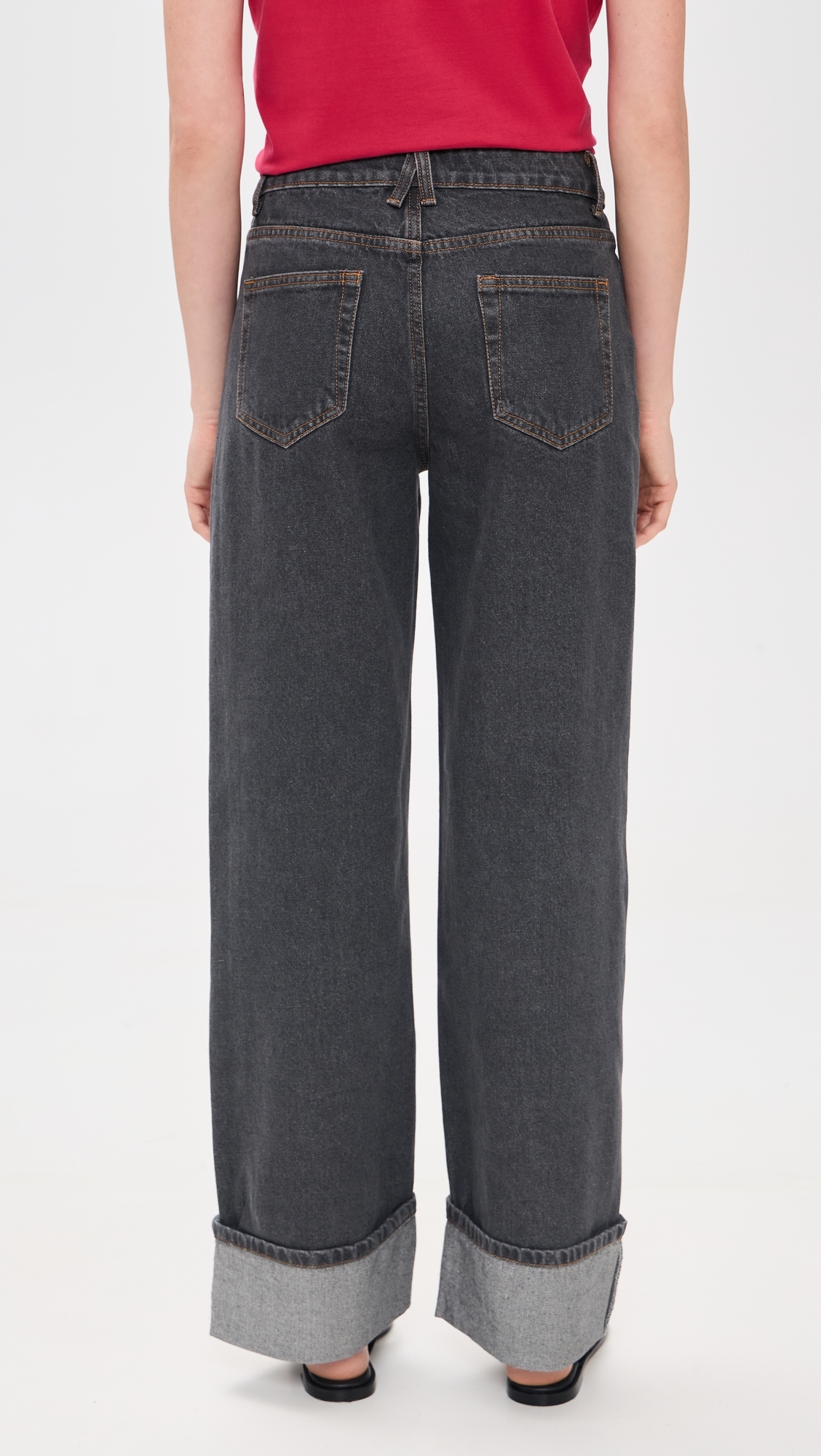 Top Model Cuffed Jeans Charcoal