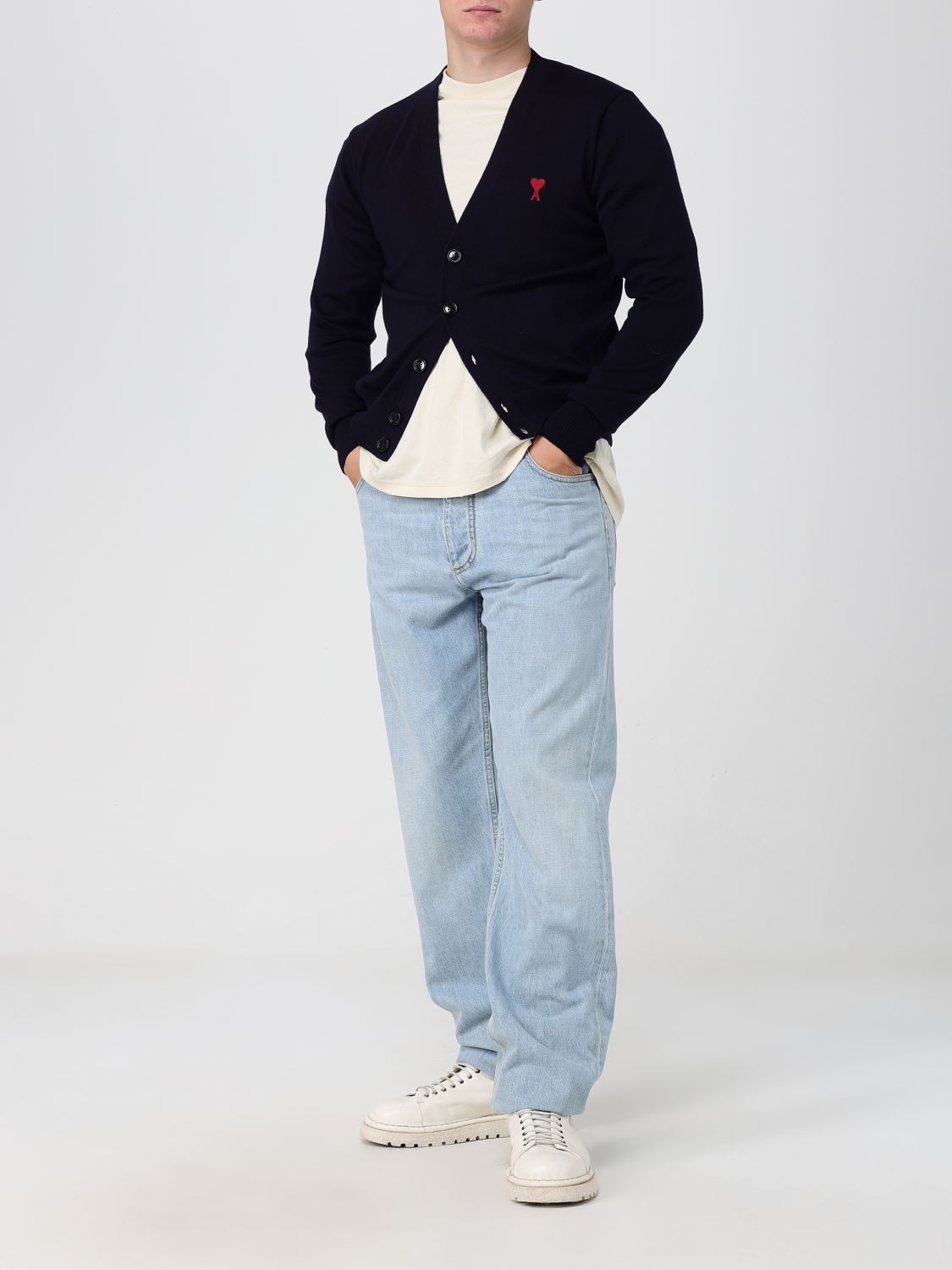 Cardigan Men color Blue