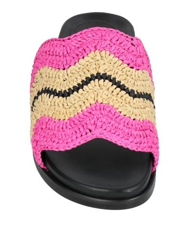Woman Sandals Fuchsia Size 8 Natural raffia