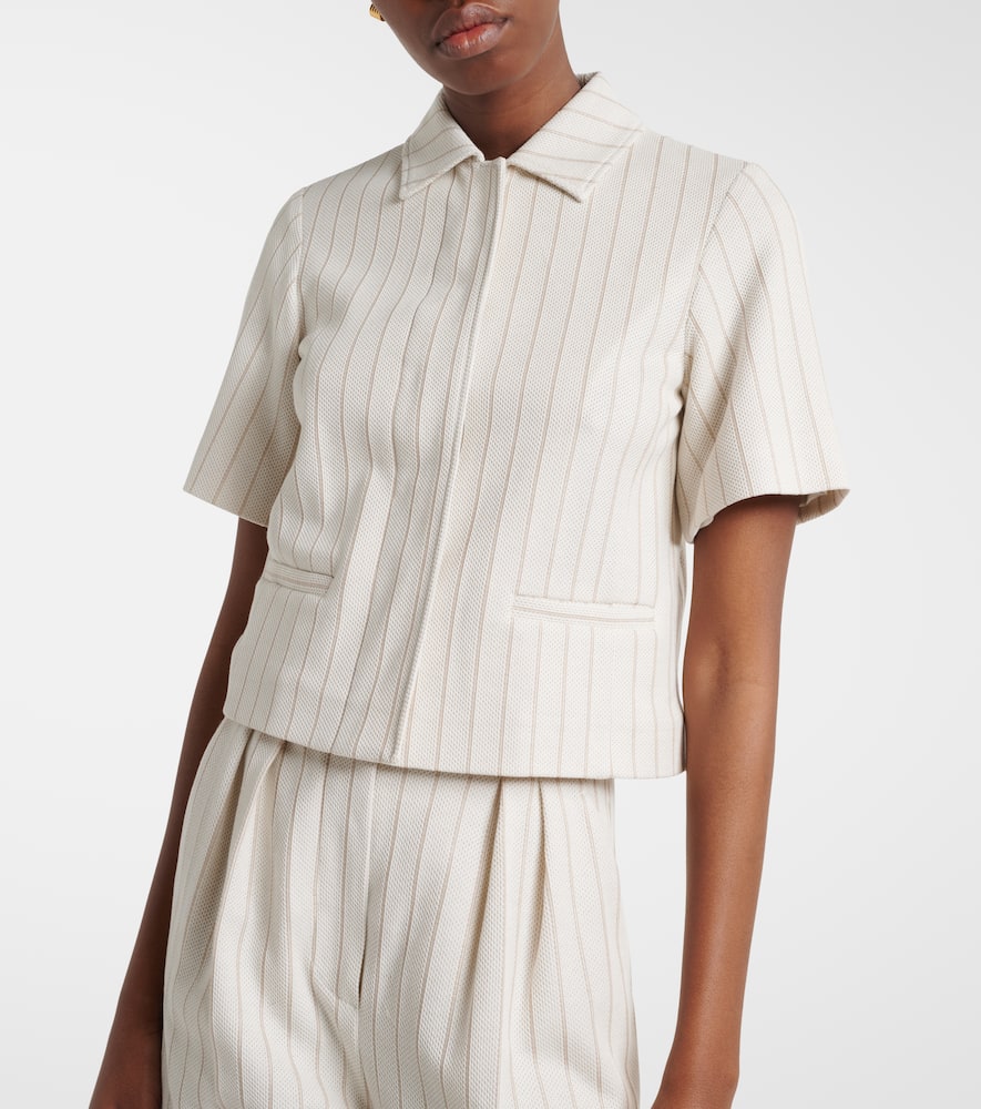 Striped cotton jacket