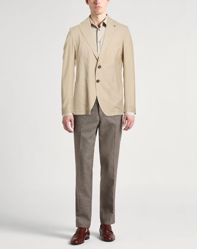 Man Blazer Beige Size 40 Virgin Wool, Silk
