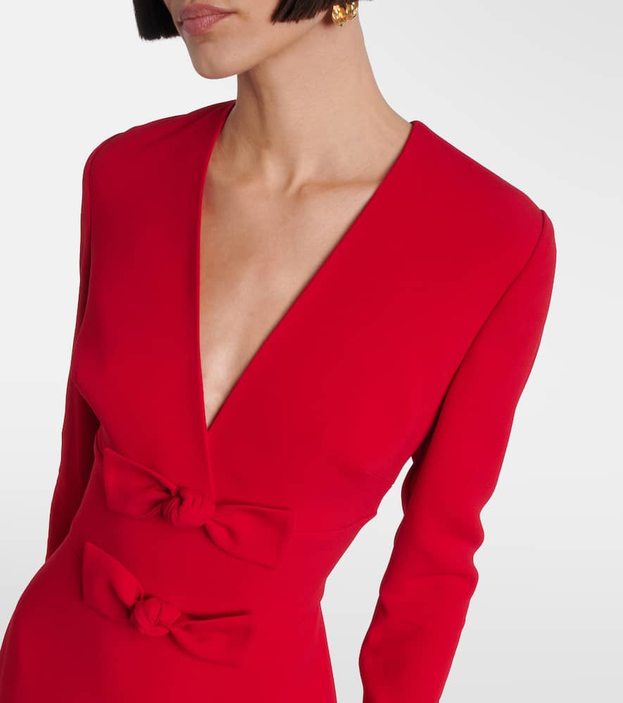 Bow-detail cady gown
