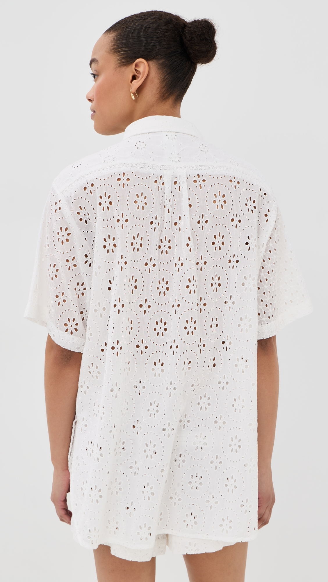 Short Sleeve Shirt & Shorts Set White