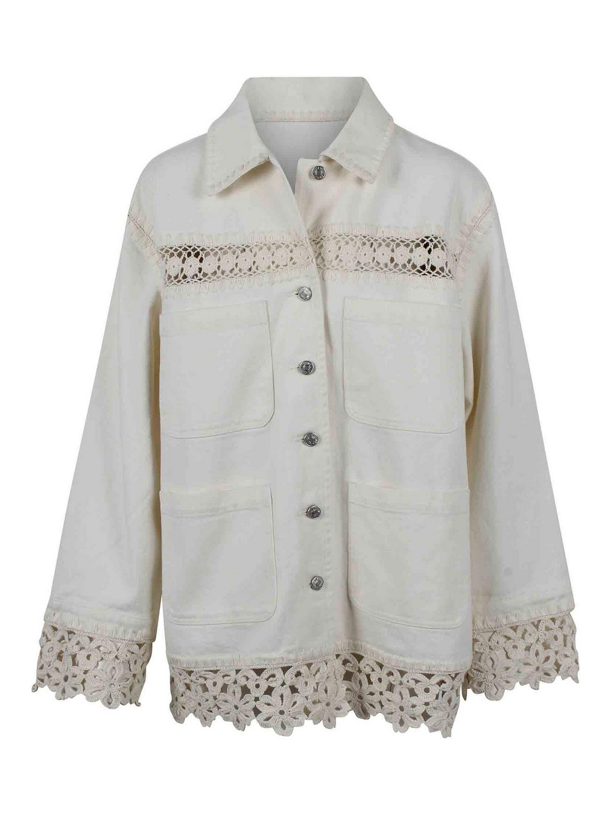 Crochet embroidered jacket