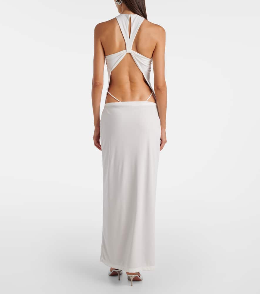 Open-back maxi dress