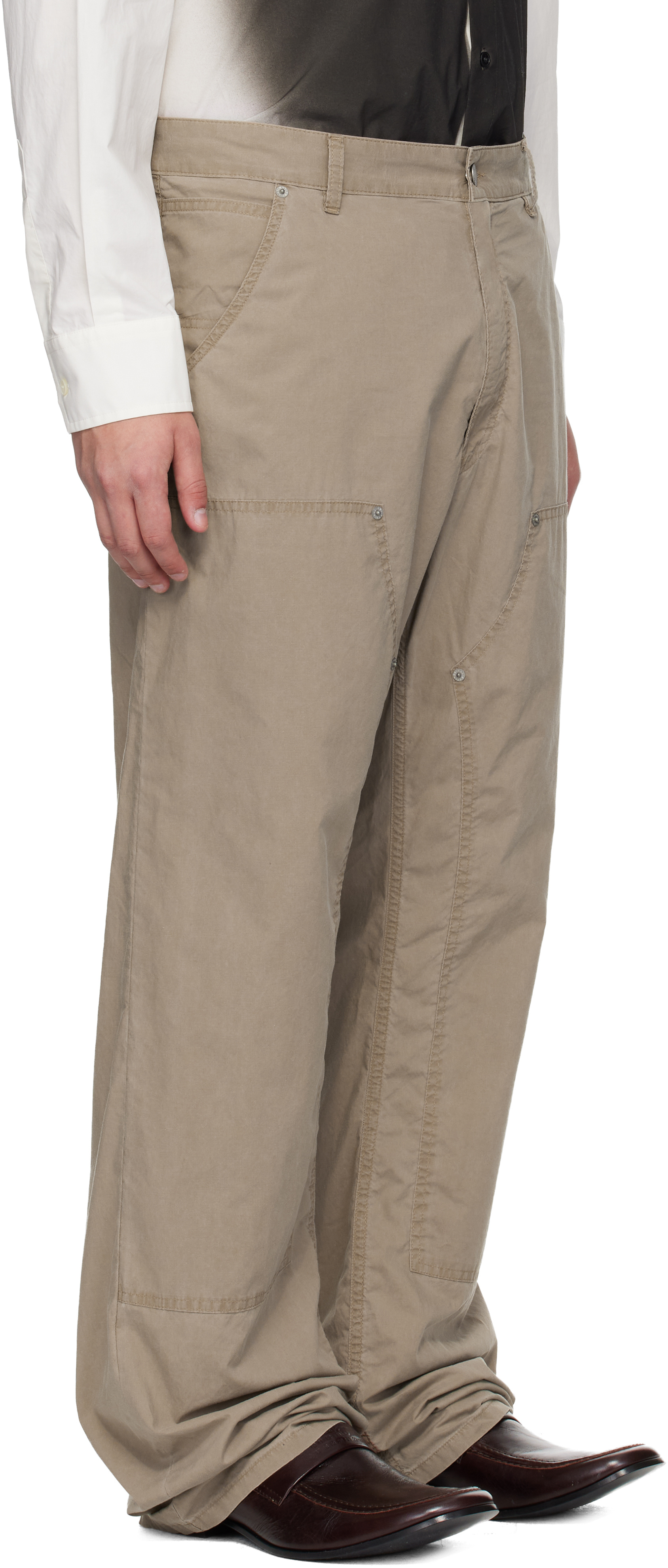 Beige 5 Pockets Jeans
