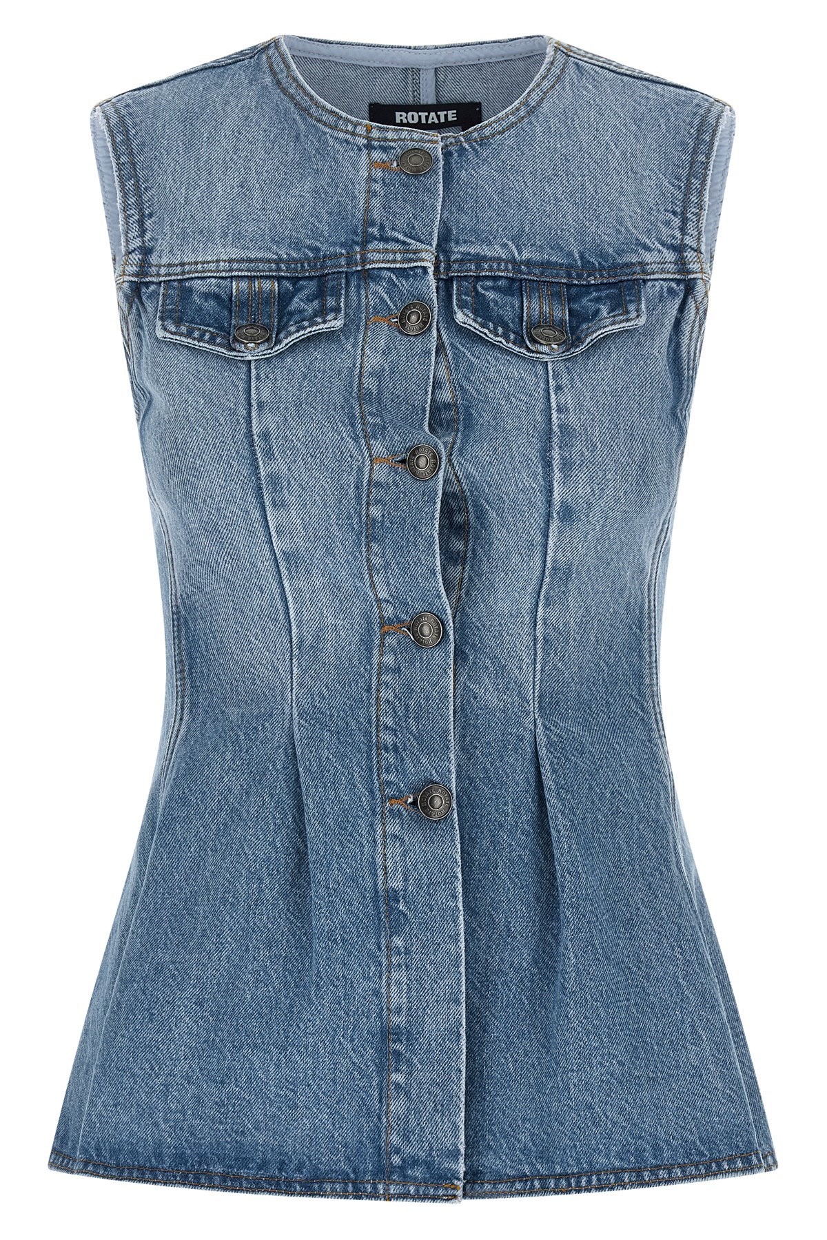 'Flared Denim' Top