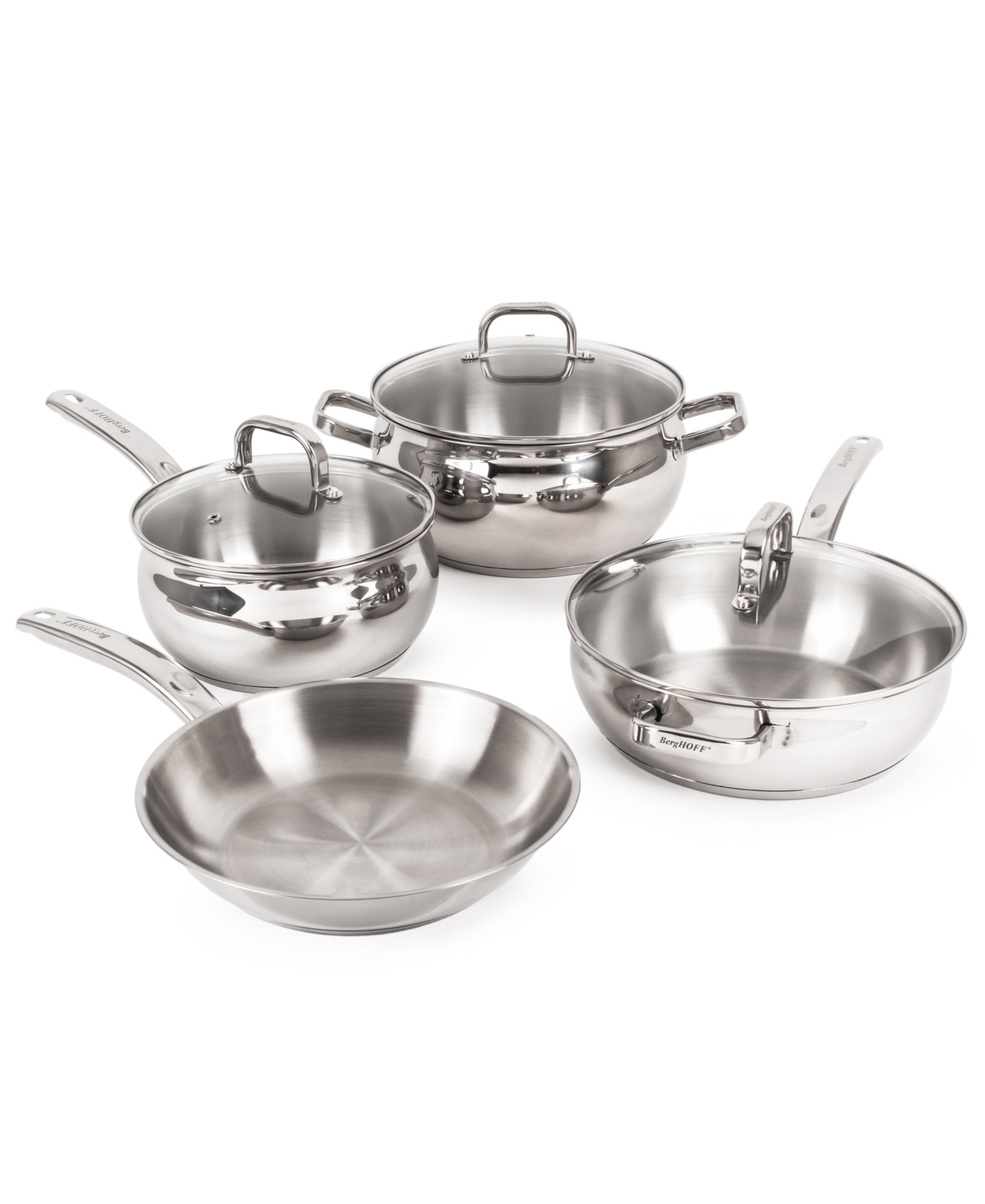 Belly 18/10 Stainless Steel 7 Piece Starter Cookware Set - Silver