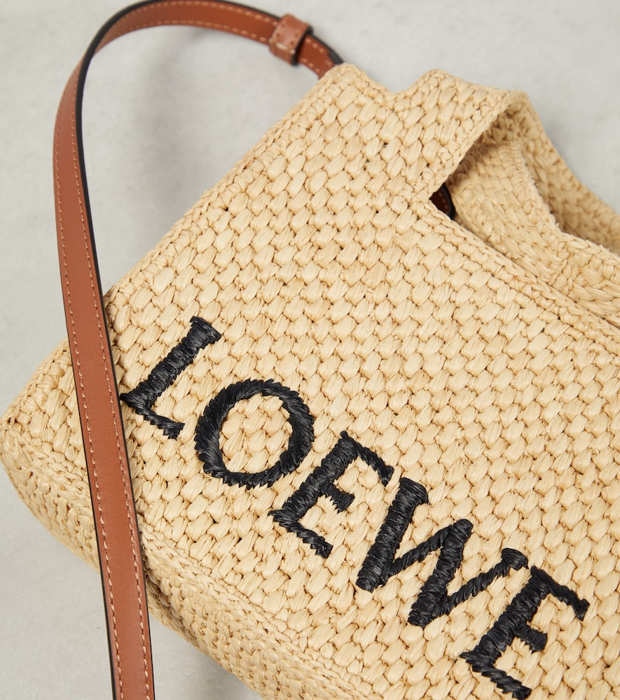 Loewe Paula's Ibiza logo raffia tote bag