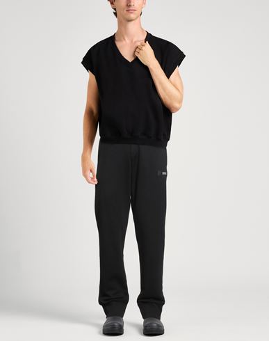 Man Pants Black Size M Cotton, Elastane