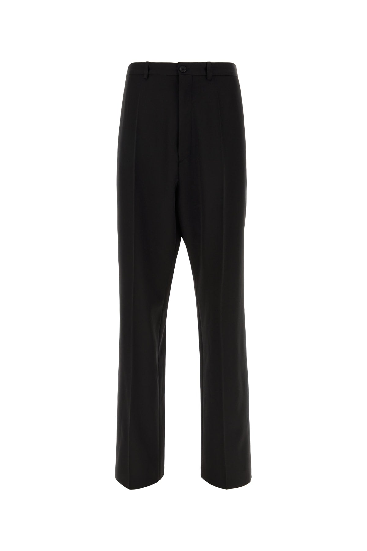 Tailored Wool Trousers — Black