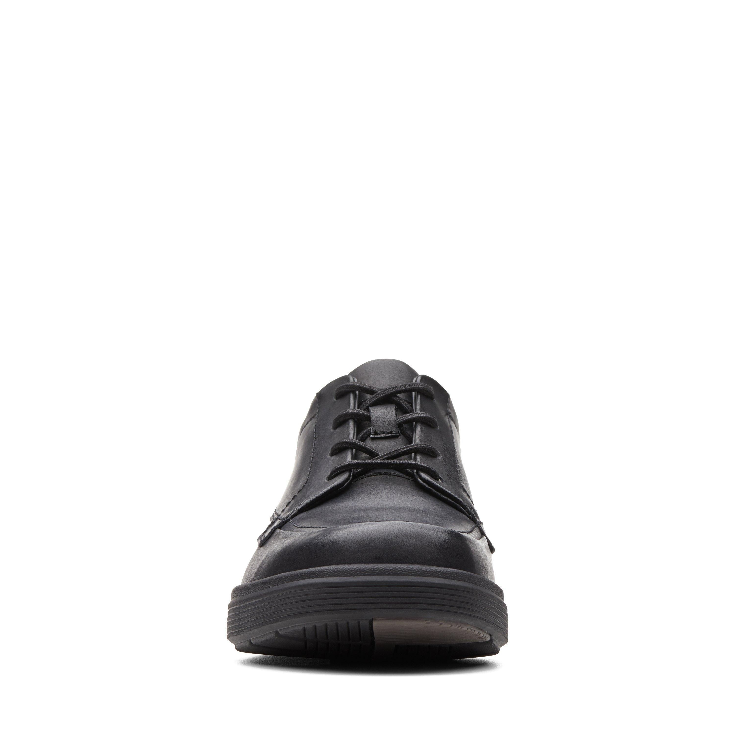 Clarks Men's Un Abode Ease Black Leather Derby Shoes, Lace Up | : 11/Wide Fit