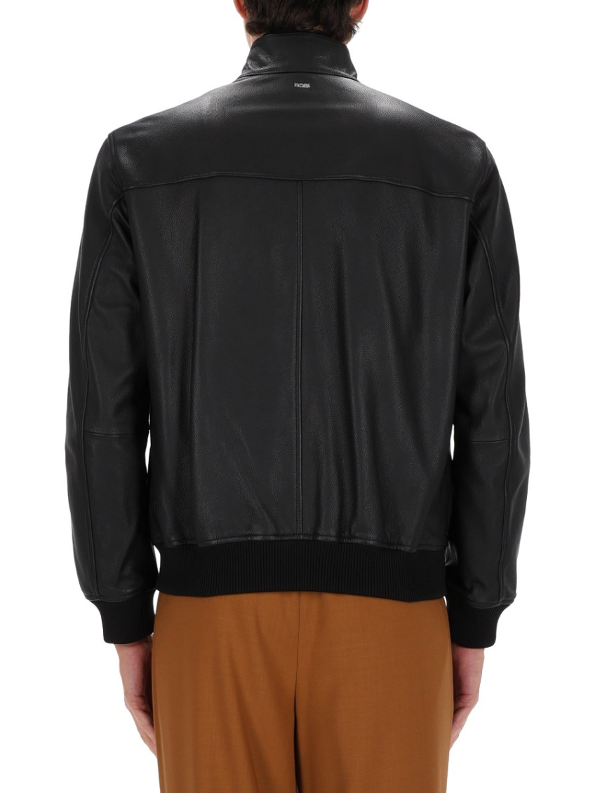 Boss - high collar jacket with ribbed cuffs and he