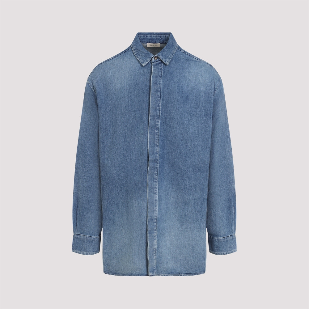 Denim Medium Blue Cotton Shirt