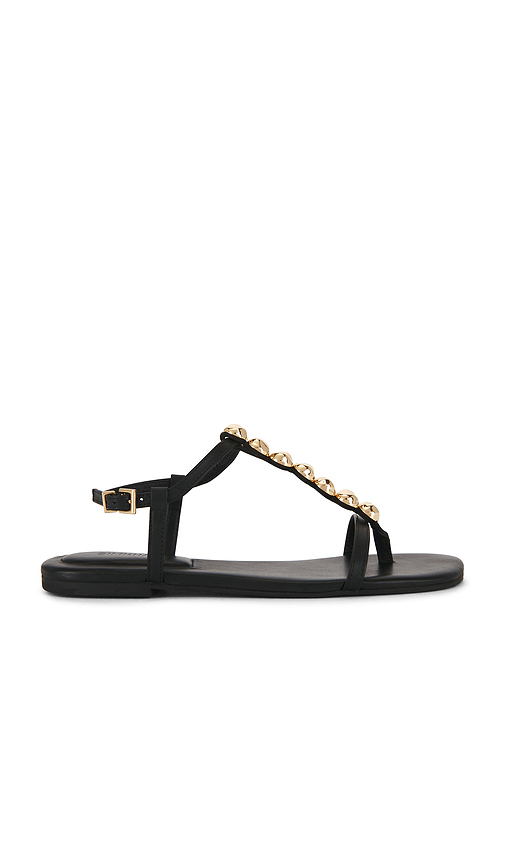 SIMKHAI Amaya Leather Thong Flat Sandal in Black. 38 also