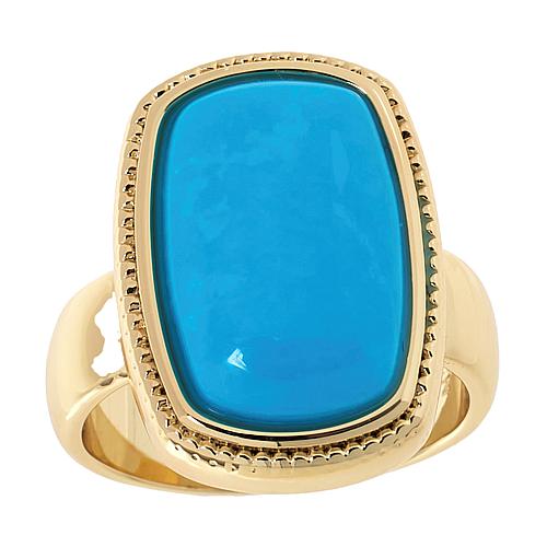 Lula Blue Magnesite Barrel-Shaped Ring