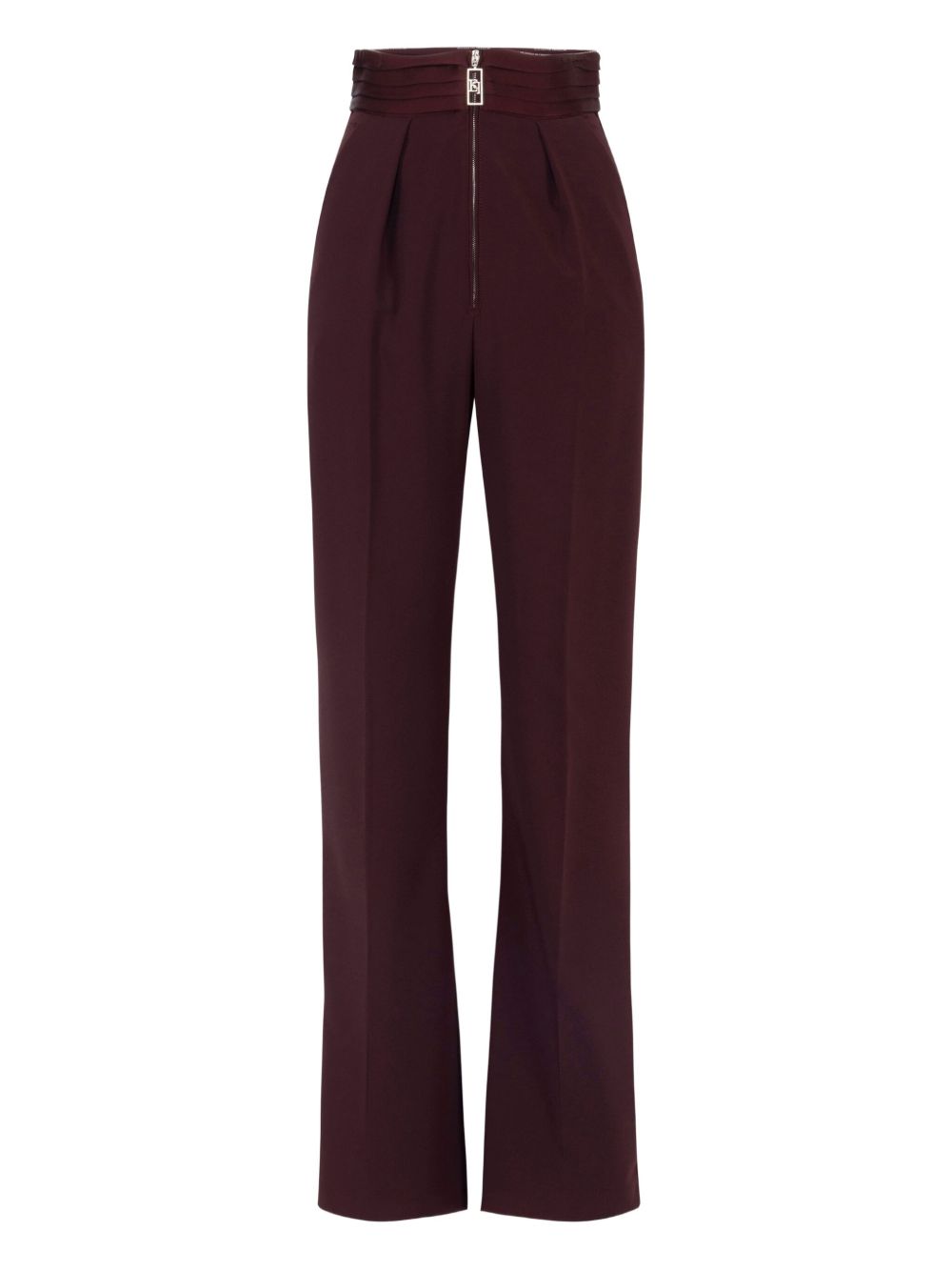 High-waisted tailored trousers