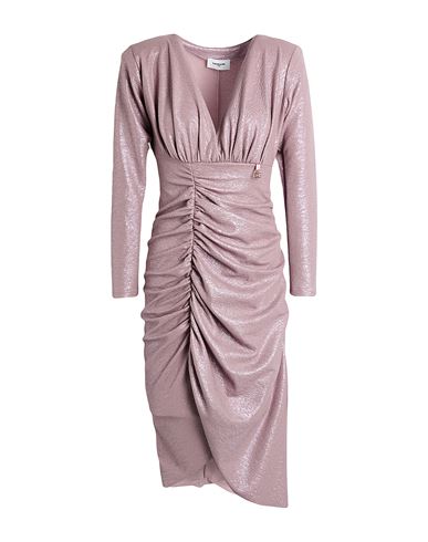 Woman Midi dress Rose gold Size XS Polyester