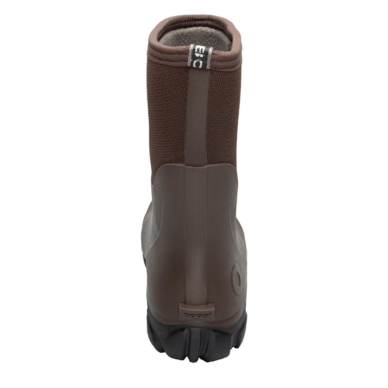 Men's Classic Seamless Mid Waterproof Winter Boots (Brown)