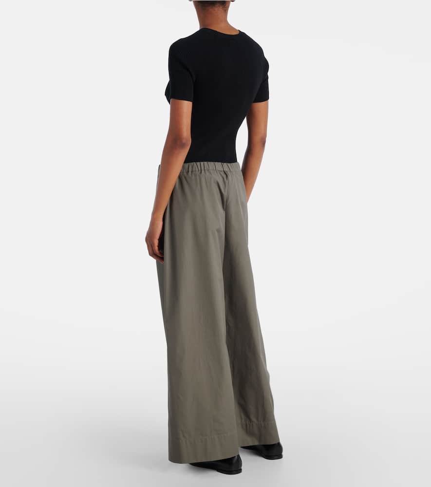 Auero cotton wide-leg pants