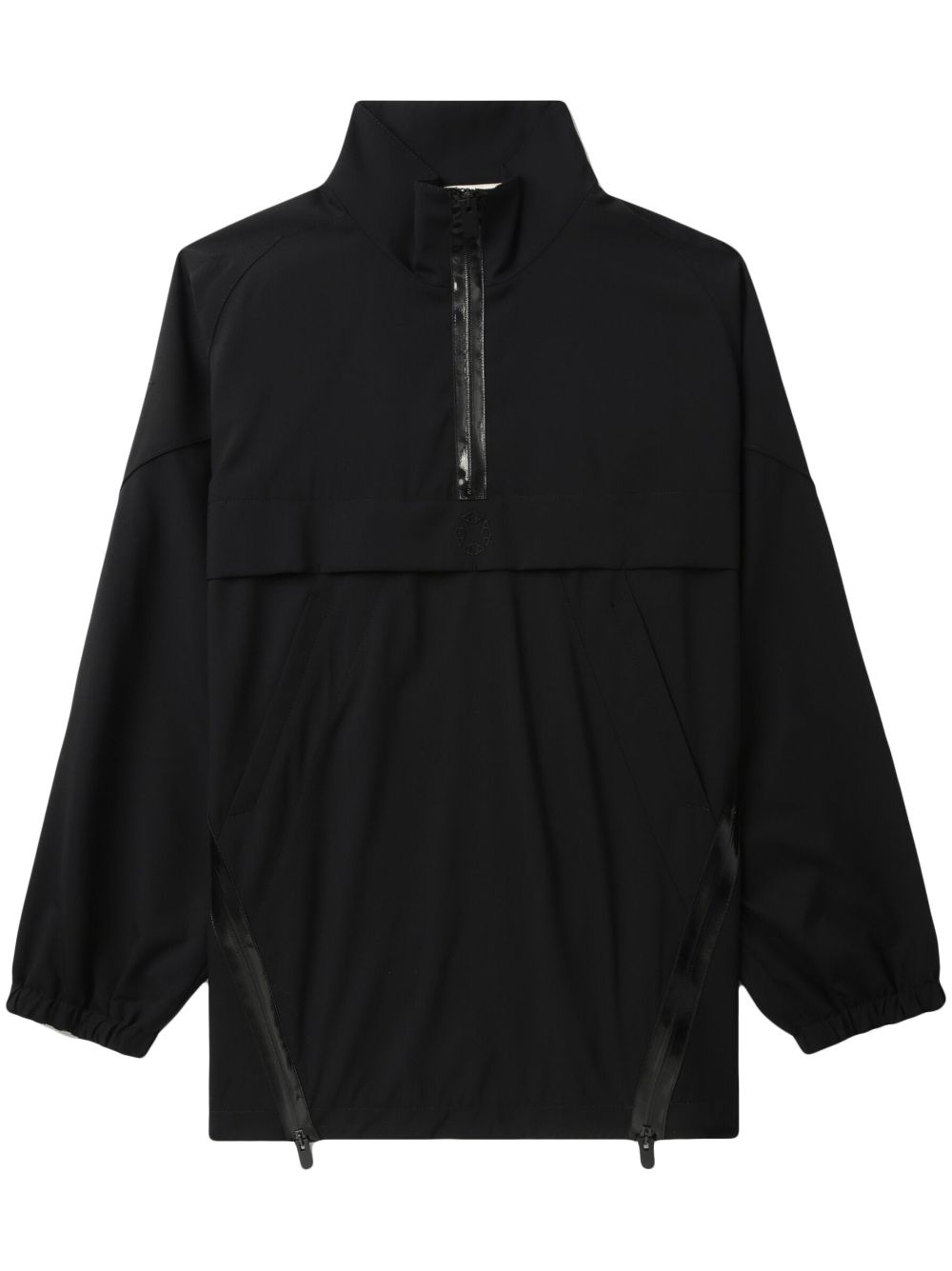 High-neck zip-detail jacket - Black